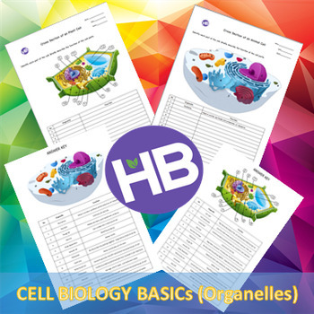 Preview of Cell Organelles  Plant & Animal Worksheet with Answer Keys