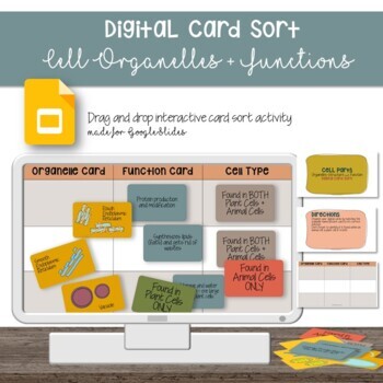 Preview of Cell Parts - Organelles and their Functions - Digital Card Sort