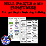 Cell Parts and Functions Matching Cut & Paste