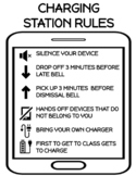 Cell Phone Charging Station Rules Sign