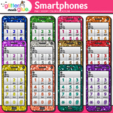 Cell Phone Clipart Images: 13 Cute Glitter Smartphone Tele