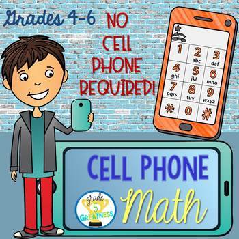 Preview of Free Cell Phone Math Activity