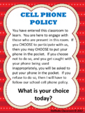Cell Phone Policy Poster