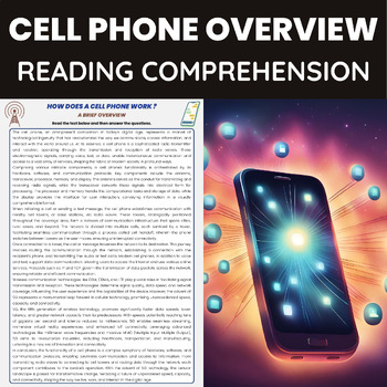 Preview of Cell Phone Reading Comprehension | Mobile Phone Overview | 5G Technology