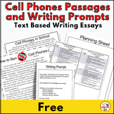 Cell Phones Passages and Writing Prompts | B.E.S.T. Text B