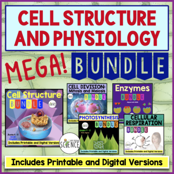 Preview of Cell Physiology MegaBundle: Cells, Mitosis, Enzymes, Photosynthesis, Respiration