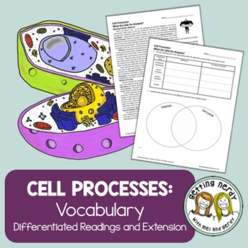 Preview of Cellular Processes Vocabulary - Differentiated Reading Passages & Questions