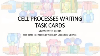 Preview of Cell Processes Writing Task Cards for Secondary Science