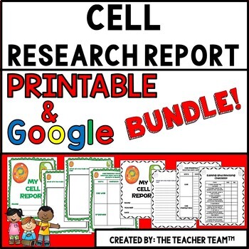 Preview of Cell Report Printable and Google Slides Bundle