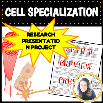 Preview of Cell Project Cell Specialization