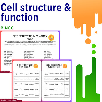 Preview of Cell Structure & Function Bingo: Fun & Educational Biology Game!