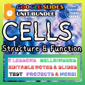 Preview of Cell Structure & Function Google Slides Biology Unit Bundle