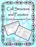 Cell Structure and Function Formative Assessment Pack