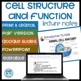 Cell Structure and Function (PowerPoints, PDF’s, and Googl