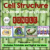 Cell Structure and Organelles Quiz Bundle