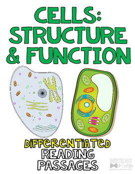 Preview of Cell Structure and Function of Cells Differentiated Nonfiction Reading Passages