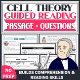 Cell Theory Guided Reading Comprehension Passage and Quest