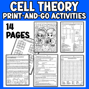 Preview of Cell Theory Sub Plans or Independent Work for Middle School Science 5th 6th 7th