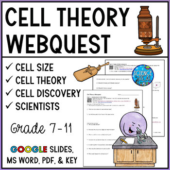 Preview of Cell Theory Webquest - Printable and Digital