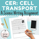 Cell Transport CER Writing Prompt