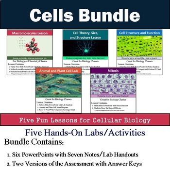 Preview of Cell Unit (Five 90min Lesson Bundle with Labs, Activities, and Assessment)