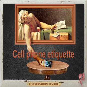 Preview of Cell phone etiquette - ESL adult business lesson in PowerPoint format