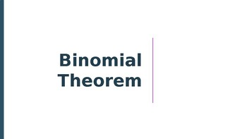 Preview of binomial theorem genetics