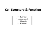 Cell structure and function quiz