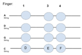 Cello 1st Position Finger Chart (Digital)