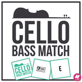 Cello Bass Clef Range - Memory & Matching Card Game for Strings