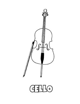 cello coloring page