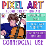 Cello Player Commercial Use Pixel Art Activity Templates f