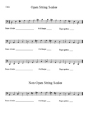 Cello Scales Worksheet (D, G, C, A, blank key sig.)