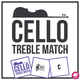 Cello Treble Clef Range - Memory & Matching Card Game for Strings