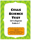 Cells 6th grade Science Test