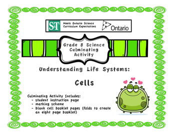 Preview of Cells Booklet - Culminating Task for Ontario Grade 8 Cells Unit
