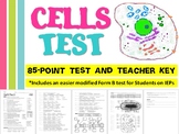 Cells Chapter Test for Biology Life Science