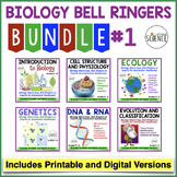 Cells, Genetics, DNA, Ecology, Evolution Bell Ringers and 