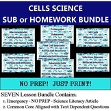 Cells Homework Bundle - NO PREP Sub Articles - Common Core