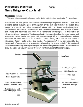 Microscope Introduction, e-Lab - Distance Learning | TpT