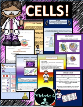 Preview of Cells Interactive Powerpoint and PDF Extensive Vocabulary with Tests and Keys