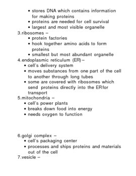 Preview of Cells: Plant & Animal - Organelles and  Functions Lesson Plan