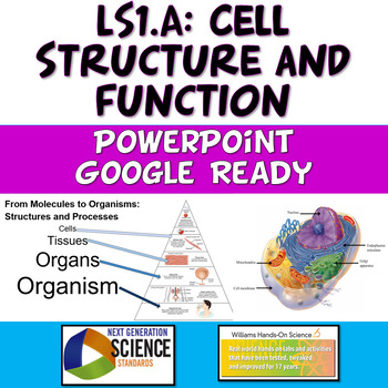 Preview of Cells PowerPoint NGSS LS1.A Structure and Function Systems System Models