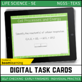 Cells Processes & Energy Digital Task Cards - Boom Cards