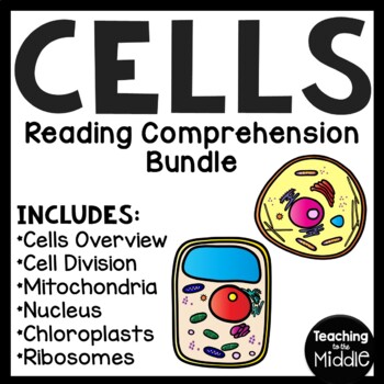 Preview of Cells Informational Text Reading Comprehension Worksheet Bundle Science