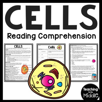 Preview of Cells Informational Text Reading Comprehension Worksheet for Science