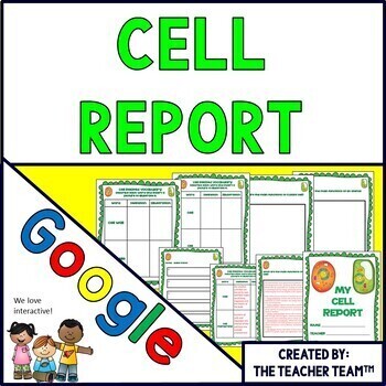 Preview of Cells Research Report | Cells Project | Google Slides