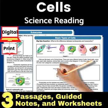 Preview of cell theory structure & function prokaryotic & eukaryotic cells science reading