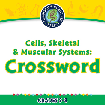 Preview of Cells, Skeletal & Muscular Systems: Crossword - NOTEBOOK Gr. 3-8