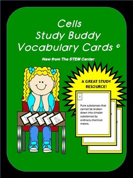 Preview of Cells Study Buddy Vocabulary Cards